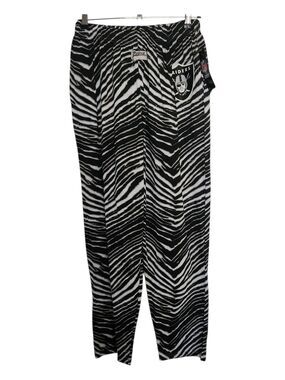 Zubaz Mens - Unisex Pullon Elastic Waist Las Vegas Raiders Patterned Pants Med